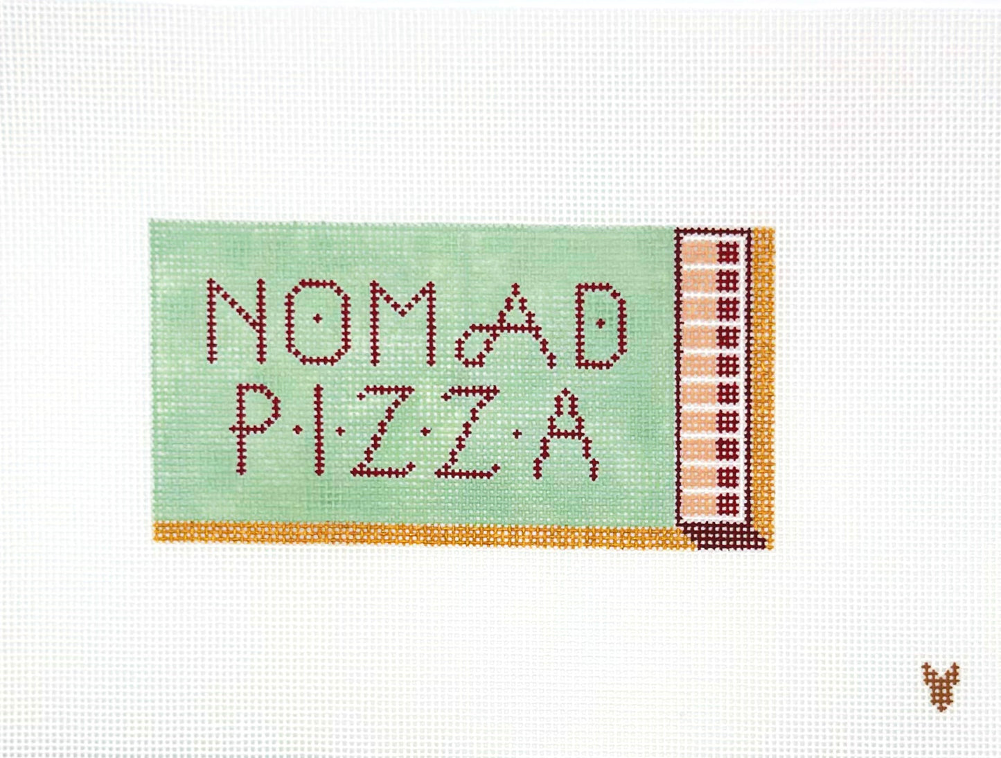 Doe Run Needlepoint Nomad Pizza Matchbox Needlepoint Canvas