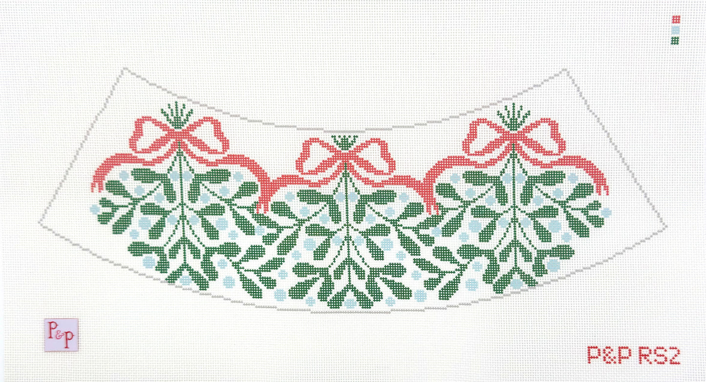Penny & Penny Blocked Begonia Lampshade Hand Painted Needlepoint Canvas