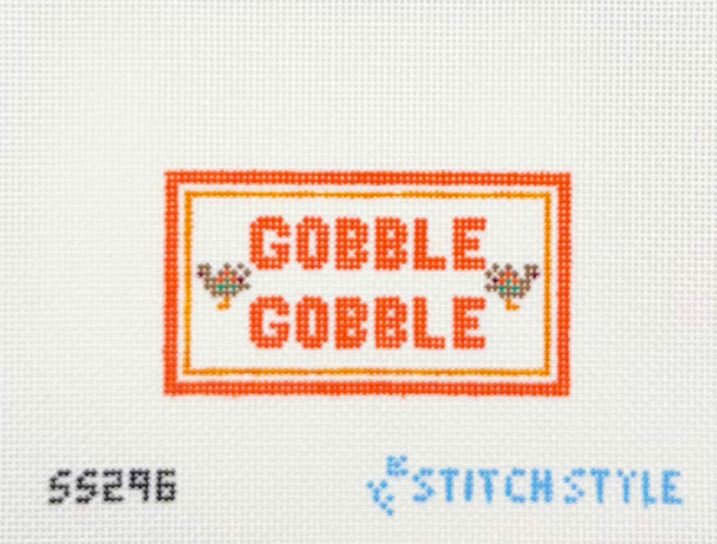Stitch Style Needlepoint Gobble Gobble Hand Painted Needlepoint Canvas