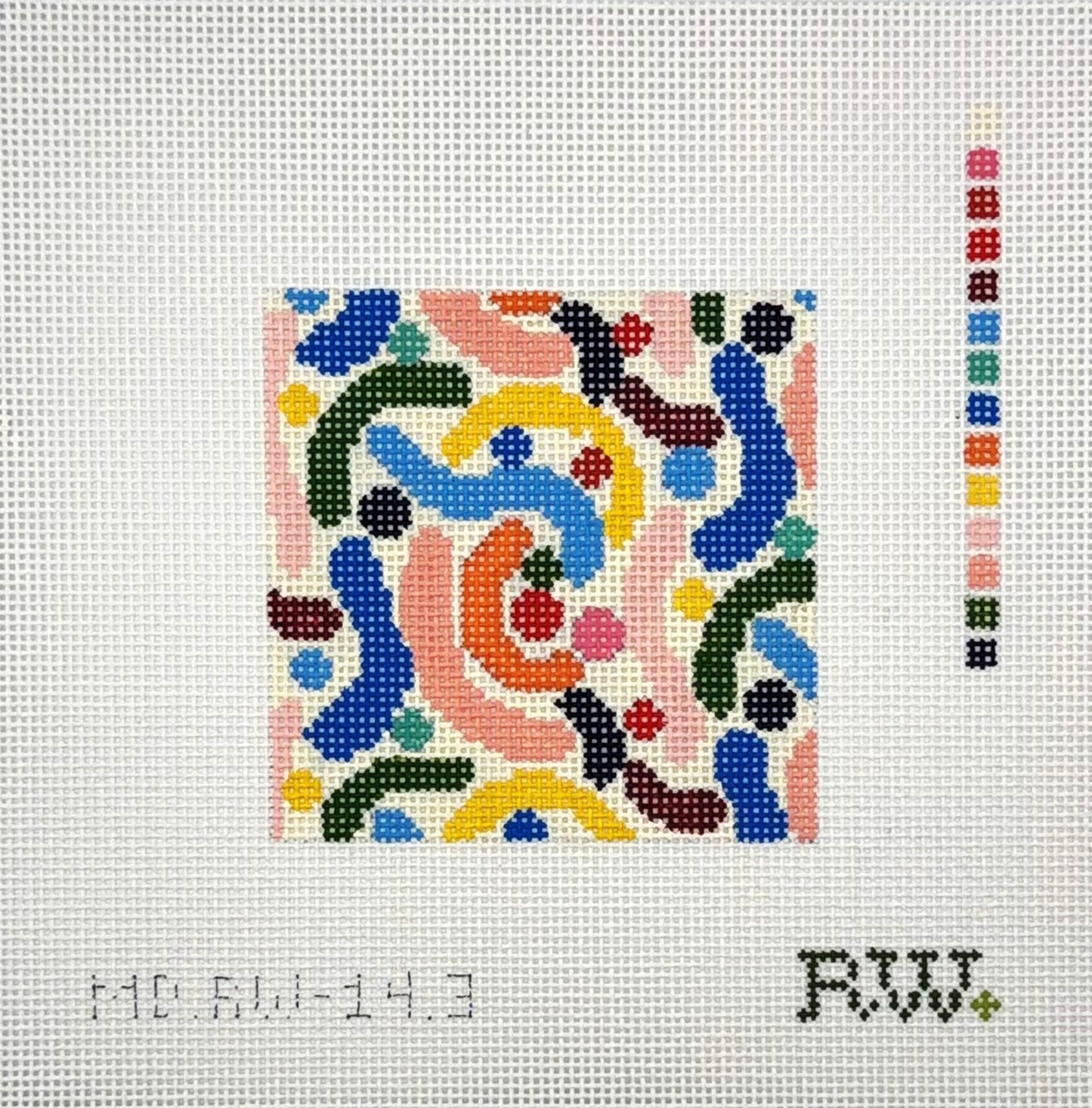 Rachel Westhead Designs for Mopsey Designs Small Squiggles Needlepoint Canvas