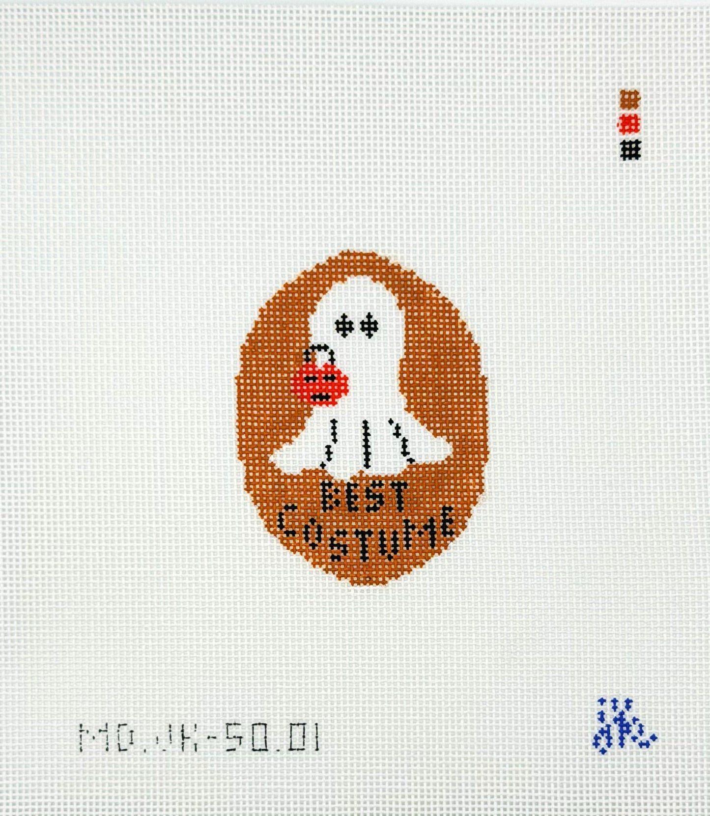 Jenny Koland for Mopsey Designs Best Costume Patch Needlepoint Canvas