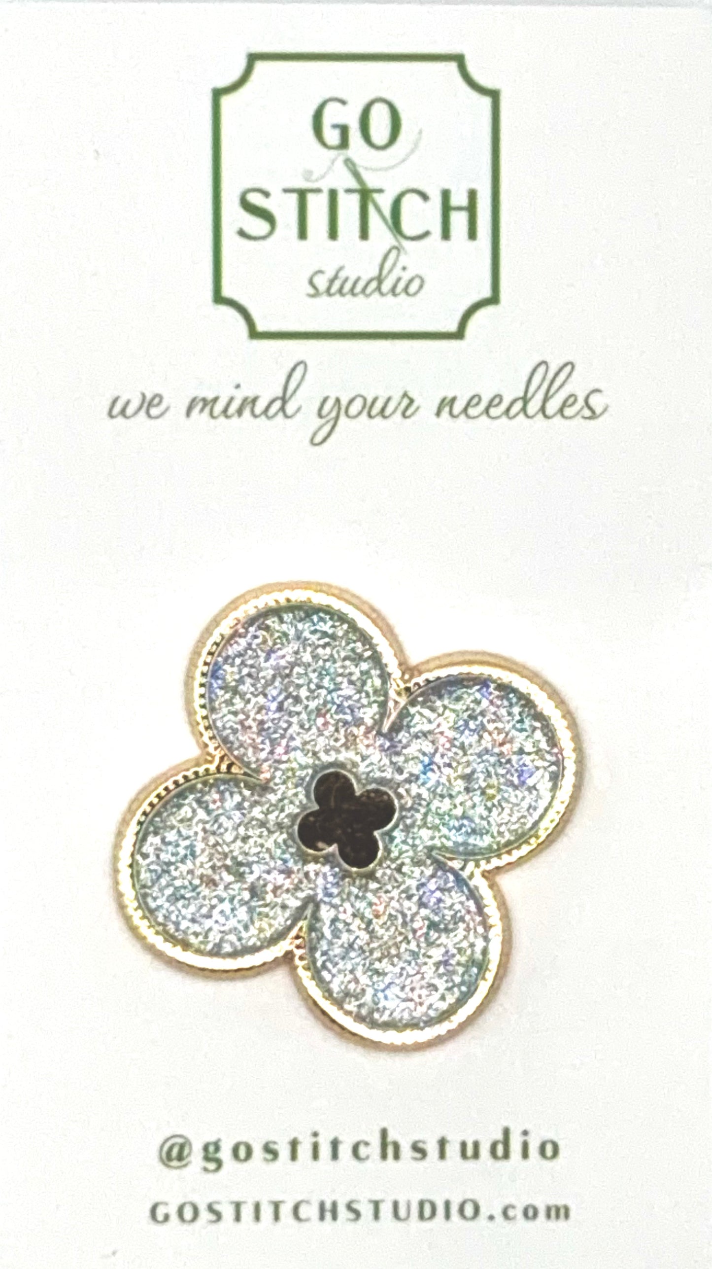 Go Stitch Studio Silver Clover Needle Minder