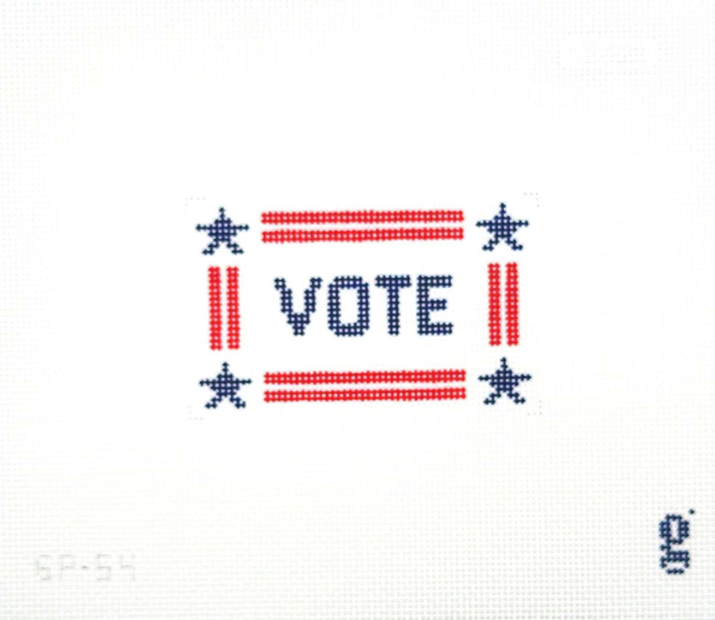 Goodpoint Needlepoint VOTE Hand Painted Needlepoint Canvas