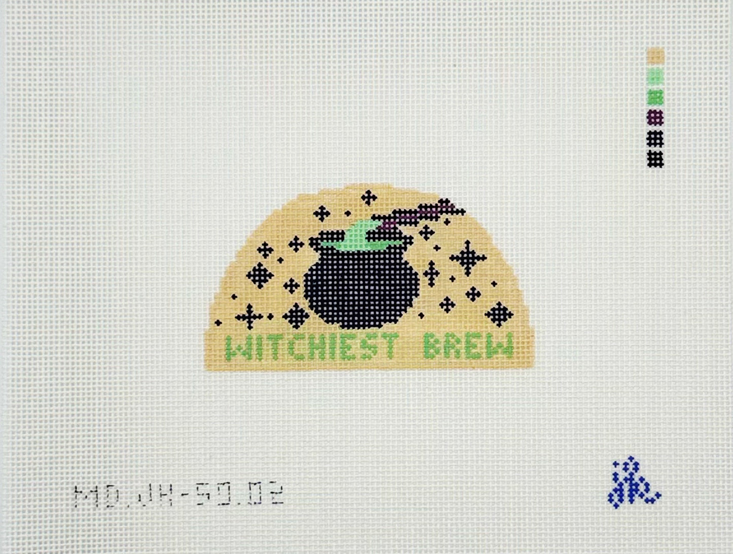 Jenny Koland for Mopsey Designs Witchiest Brew Patch Needlepoint Canvas