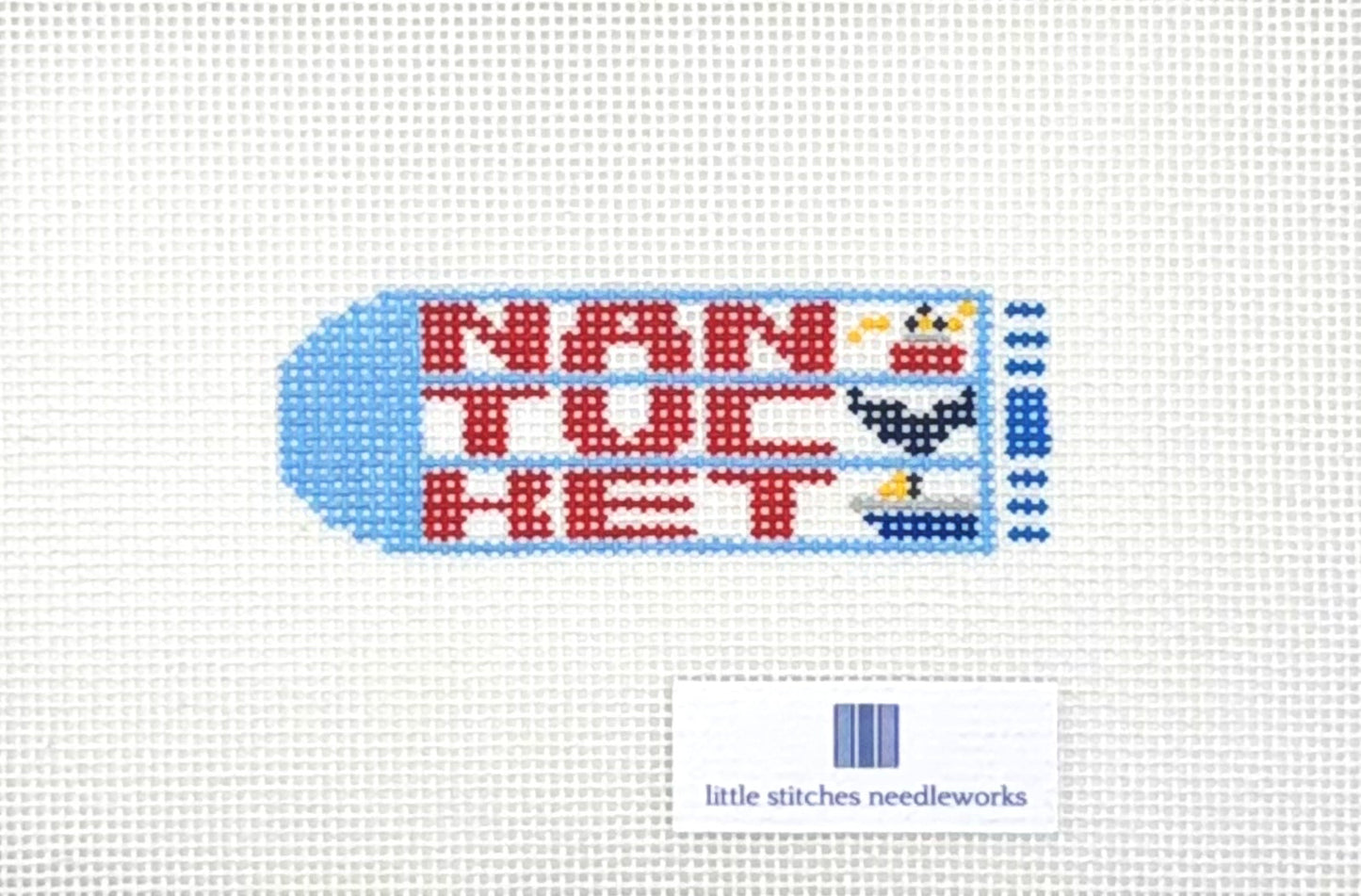 Little Stitches Needleworks Favorite Summer Places Nantucket Hand Painted Needlepoint Canvas