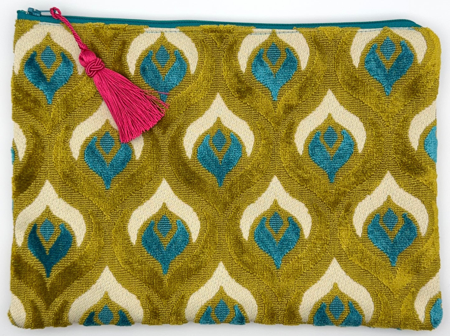 Colors of Praise Velvet Citron and Aqua Anna Clutch