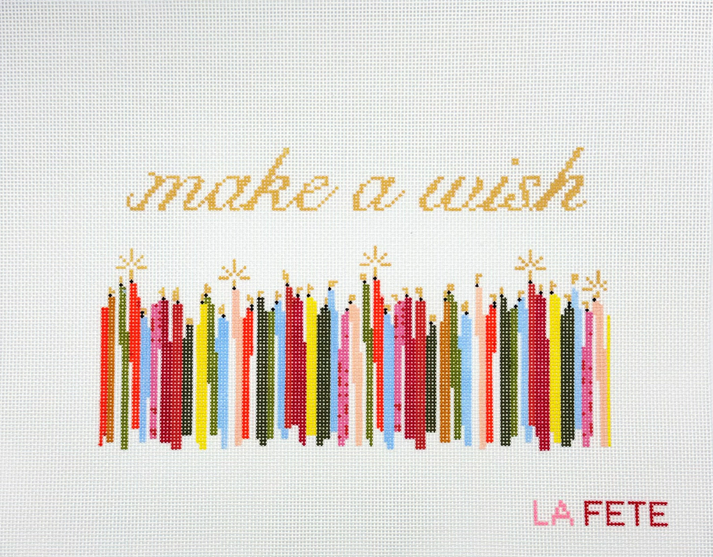 La Fete Needlepoint Make A Wish Pouch Hand Painted Needlepoint Canvas