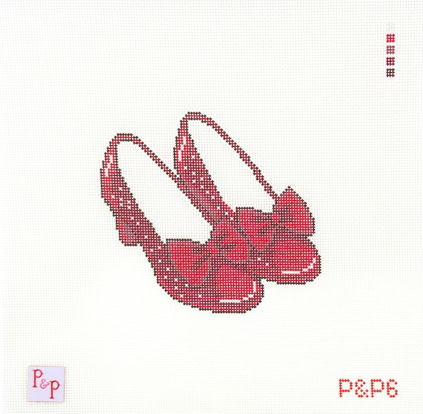 Penny & Penny Sparkle Slippers Hand Painted Needlepoint Canvas