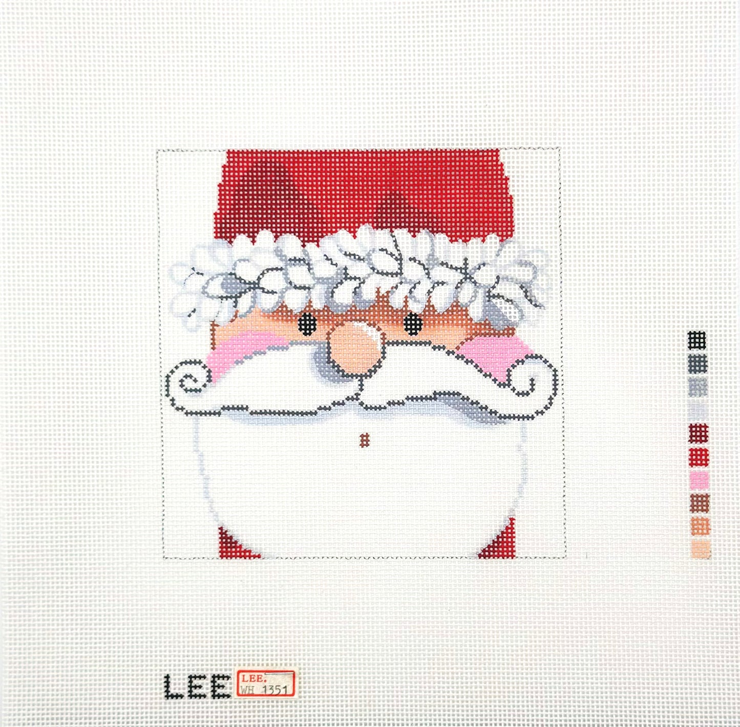 Lee's Needle Arts for Colonial Needle Company Santa #1 Hand Painted Needlepoint Canvas