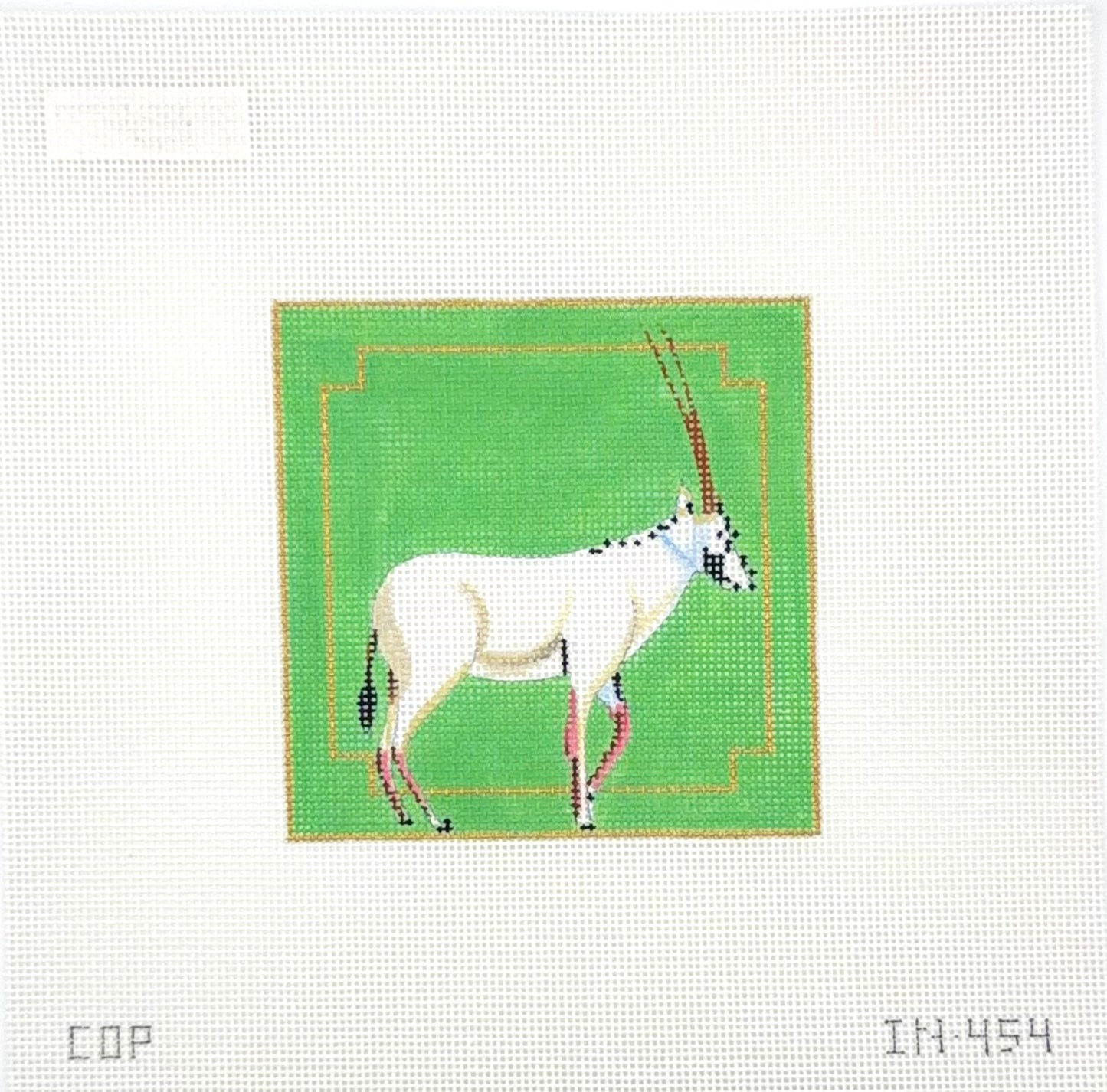 Colors of Praise Onyx on Green Backdrop Needlepoint Canvas
