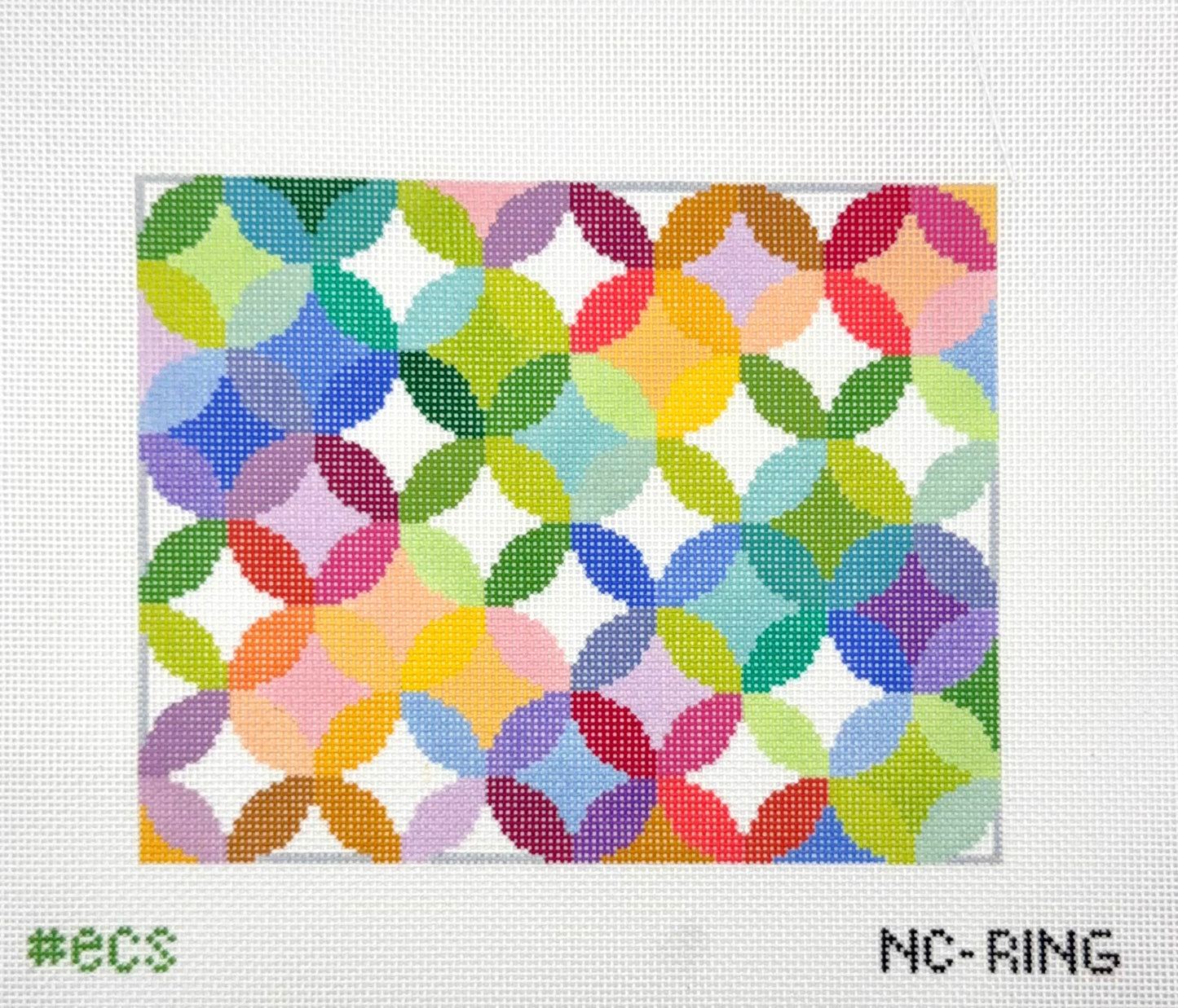 ECS Design Quilt Ring Clutch Needlepoint Canvas