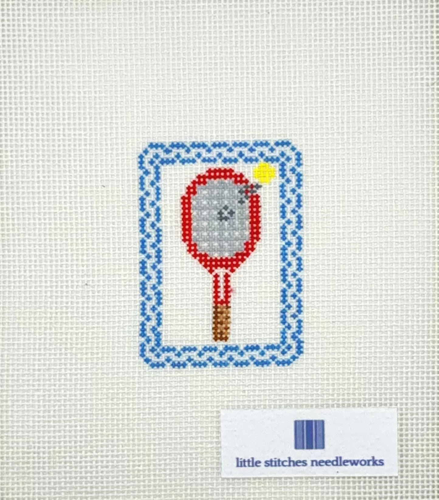 Little Stitches Needleworks Tennis Patch Hand Painted Needlepoint Canvas