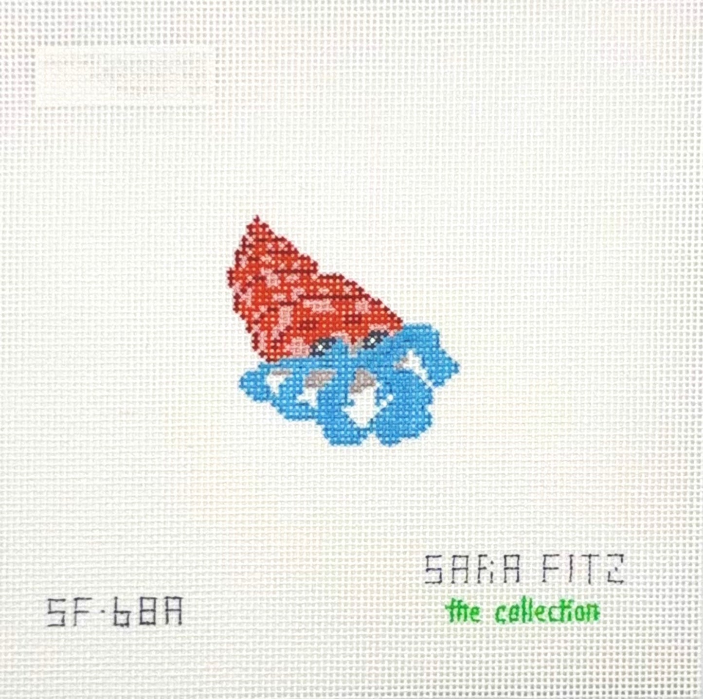 Sara Fitz for The Collection Designs Hermit Crab Hand Painted Needlepoint Canvas