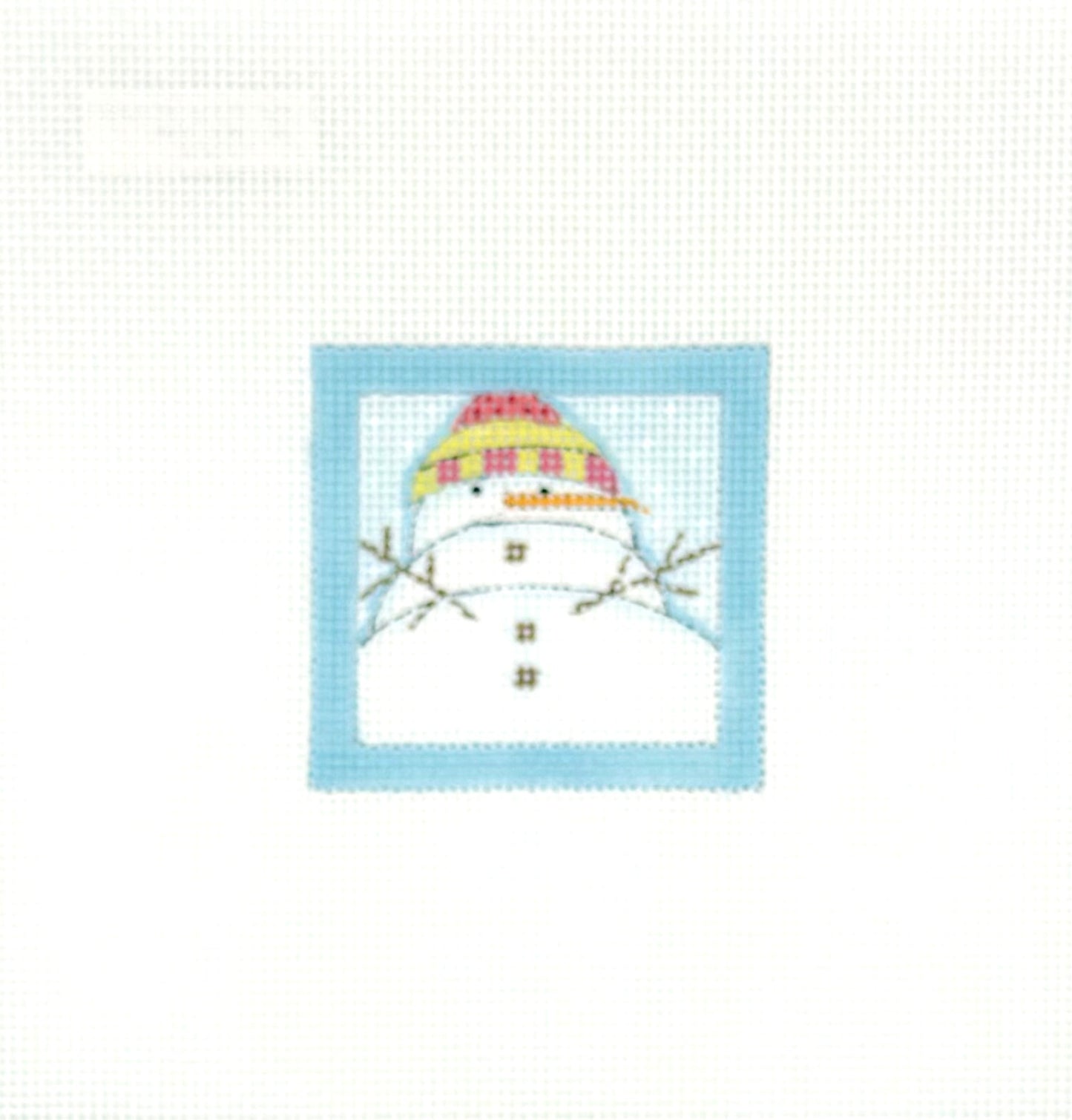 Ditto Needlepoint Works Tiny Snowman Hand Painted Needlepoint Canvas