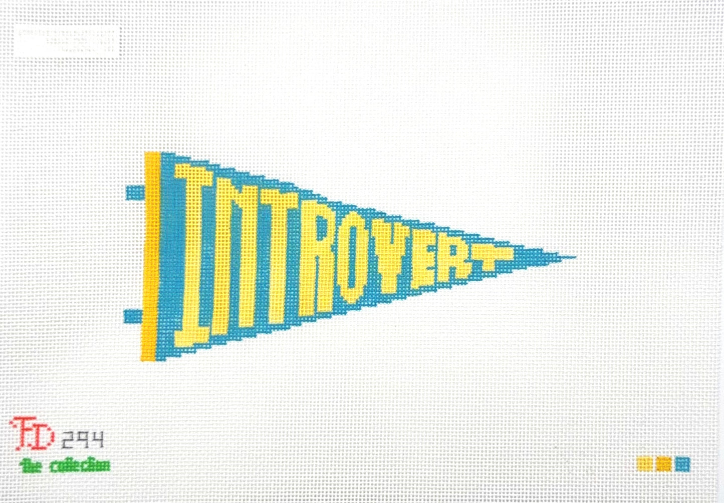 Froopy Designs for The Collection Introvert Hand Painted Needlepoint Canvas