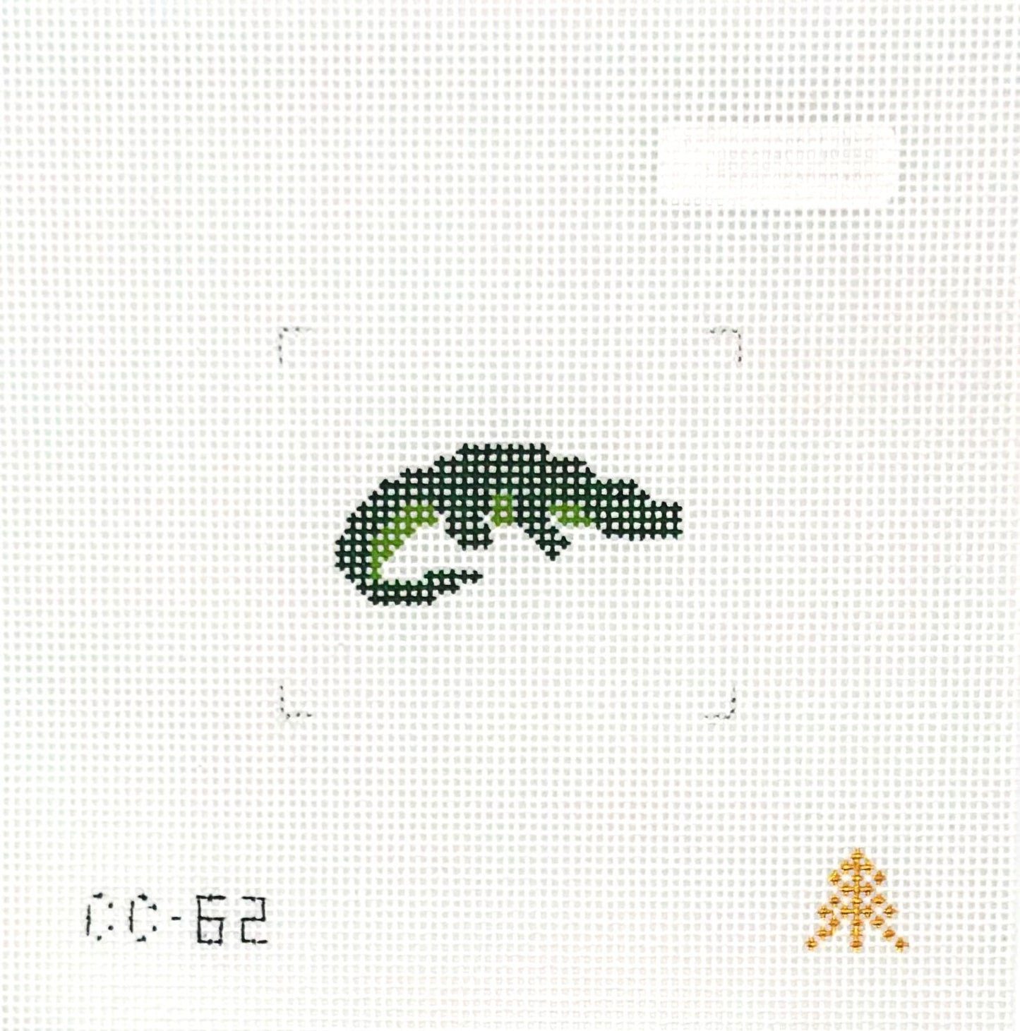 Evergreen Needlepoint Aligator Cozy Insert Hand Painted Needlepoint Canvas