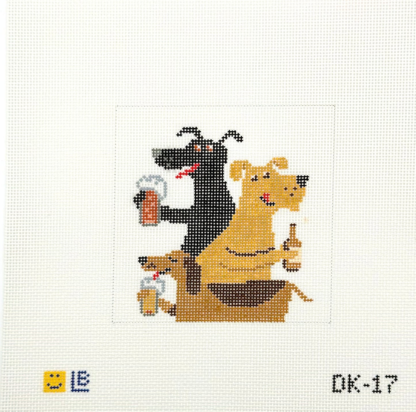 Lauren Bloch Beer Buddies Hand Painted Needlepoint Canvas
