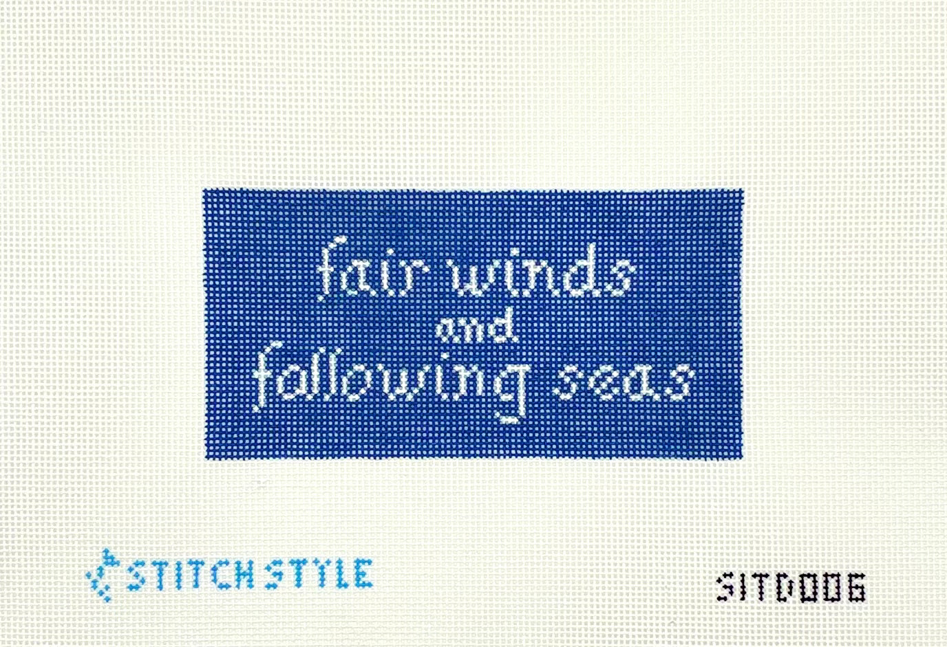 Stitch Style Needlepoint Fair Winds and Following Seas Needlepoint Canvas
