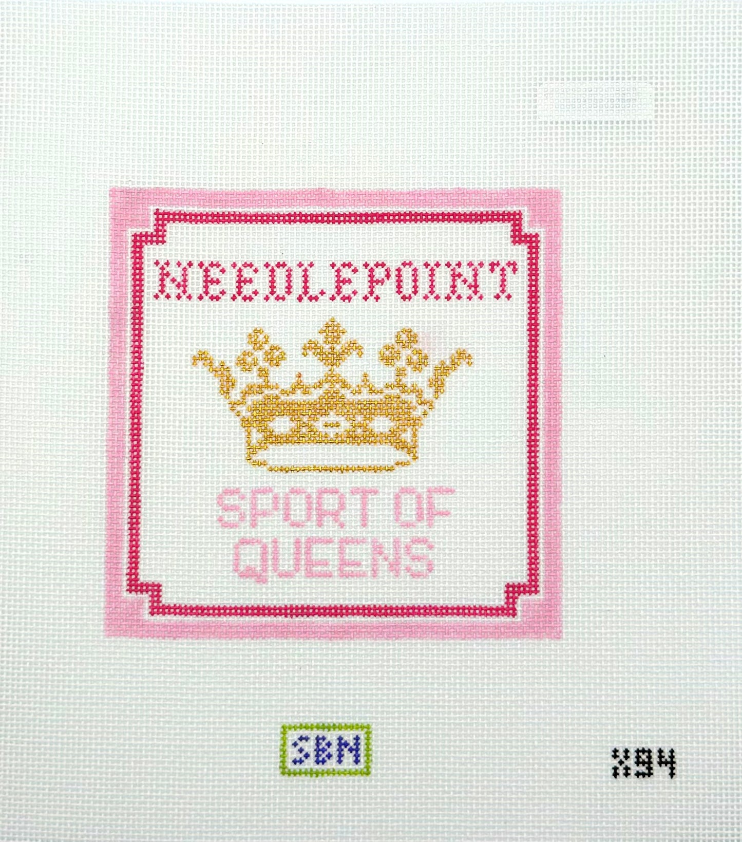 Susan Battle Needlepoint Sport Of Queens Hand Painted Needlepoint Canvas