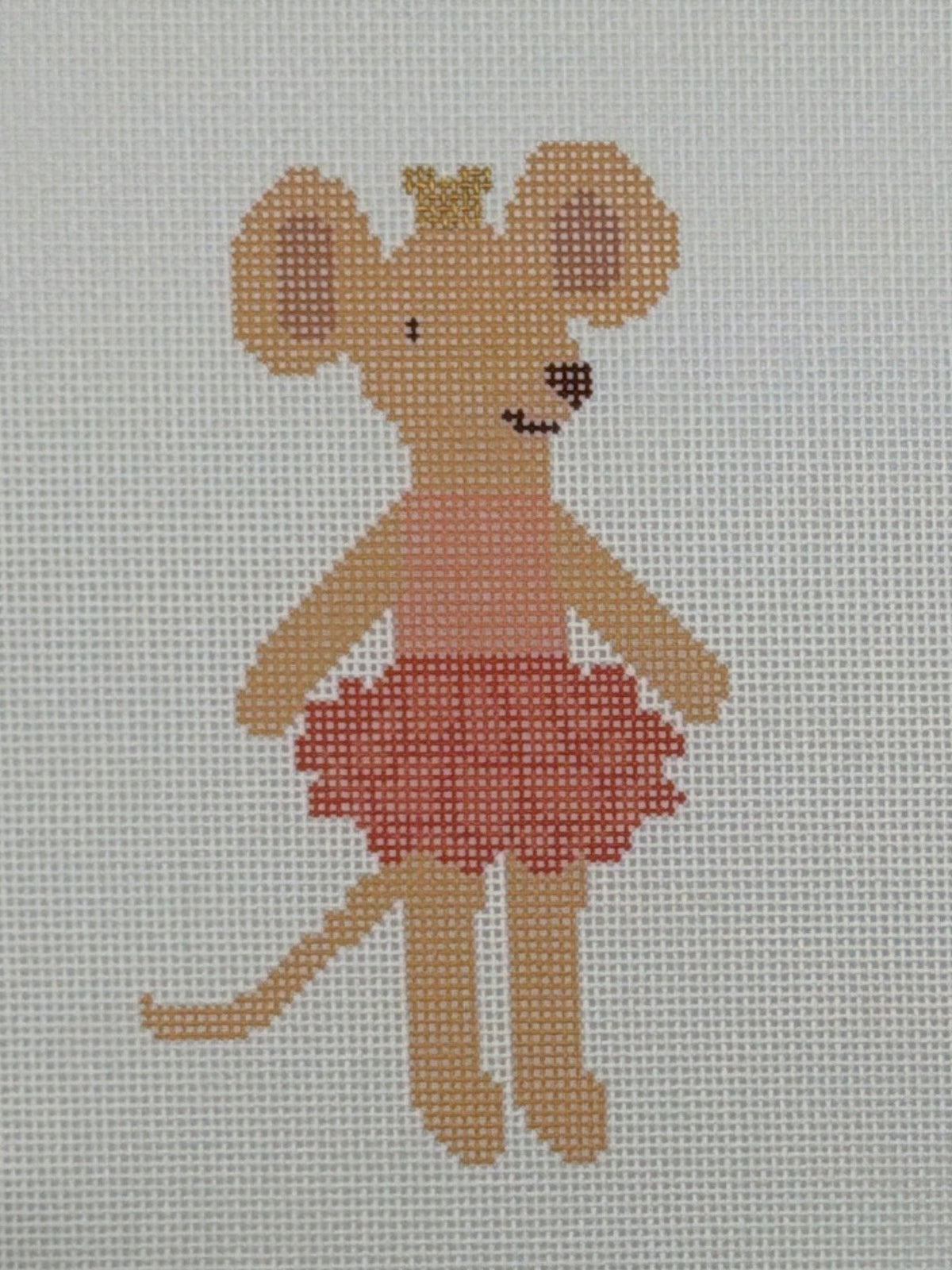 Three Petals Needlepoint Royal Little Sister Princess Mouse Hand Painted Needlepoint Canvas