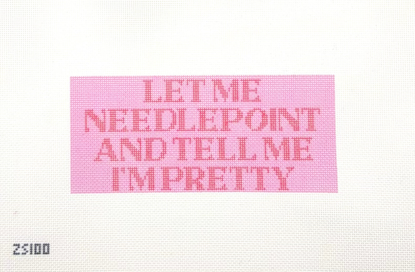 Ziggy Stitches for KCN Designers Let Me Needlepoint Small Needlepoint Canvas