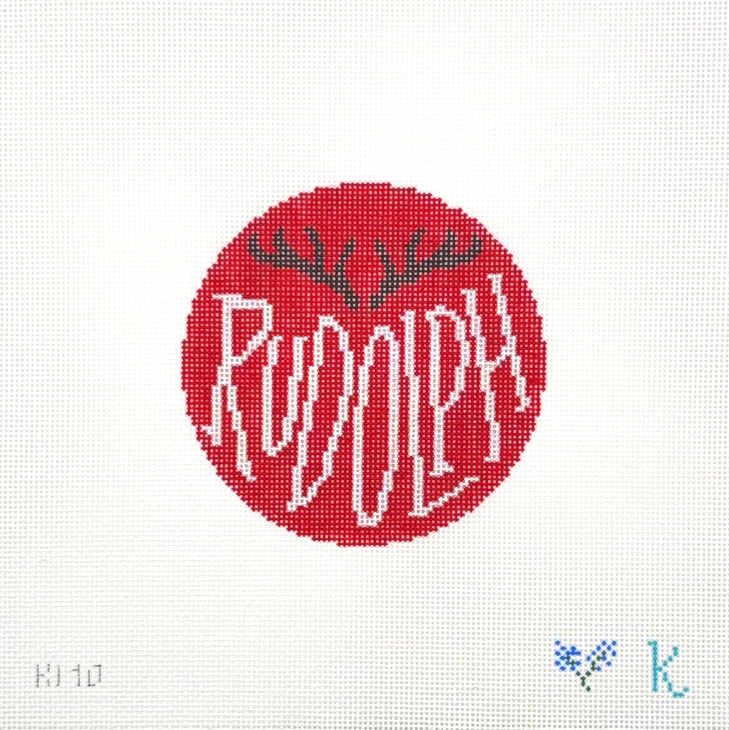 Kay Irby for The Collection Designs Red Rudolph Needlepoint Canvas