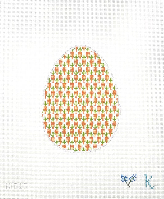 Kay Irby for The Collection Designs Mini Carrot Easter Egg Needlepoint Canvas