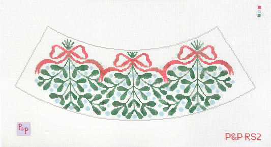 Penny & Penny Blocked Begonia Lampshade Hand Painted Needlepoint Canvas