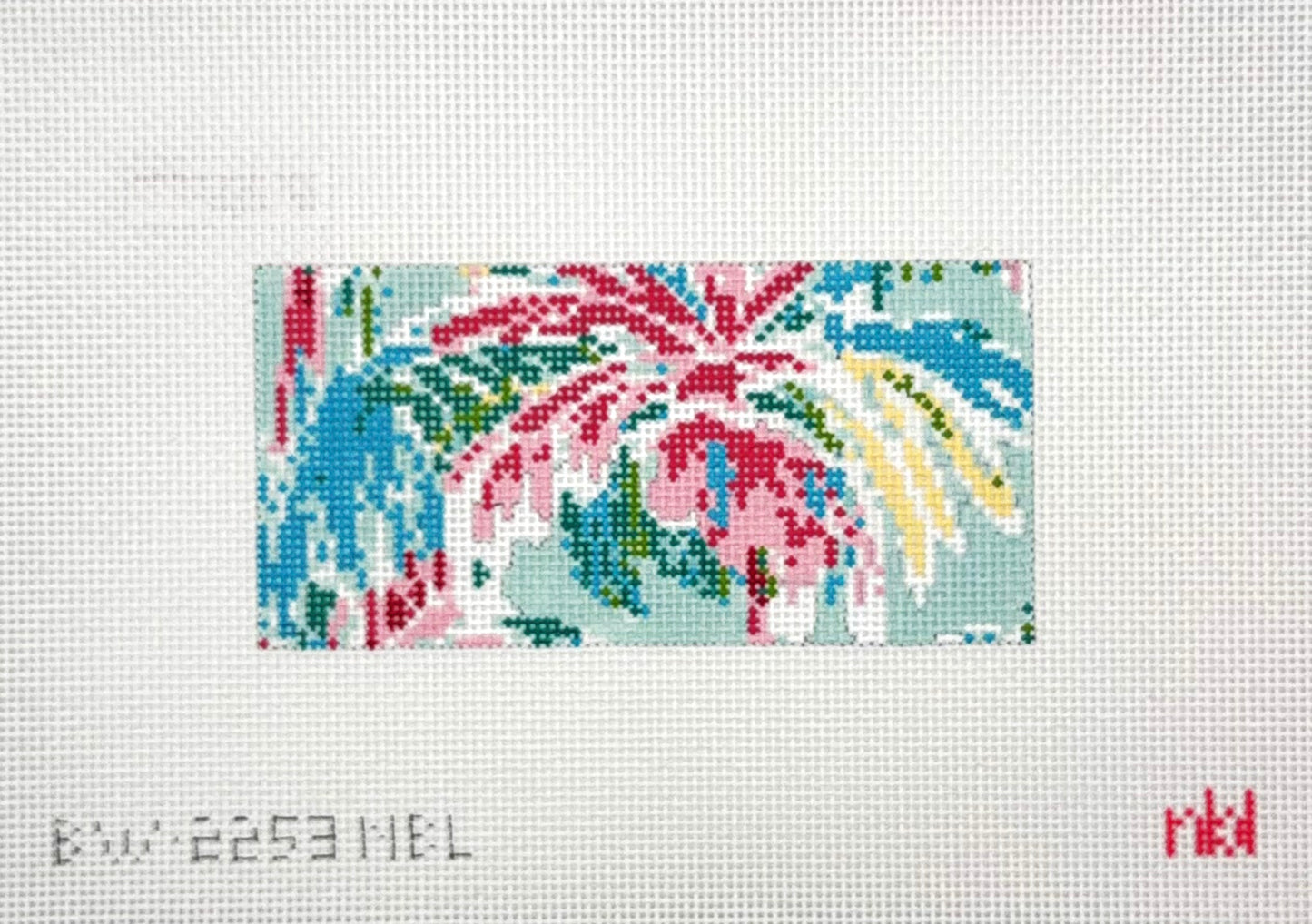 Needlepoint by Laura for Blue Waters Needlepoint Sunnies Palm Trees Needlepoint Canvas