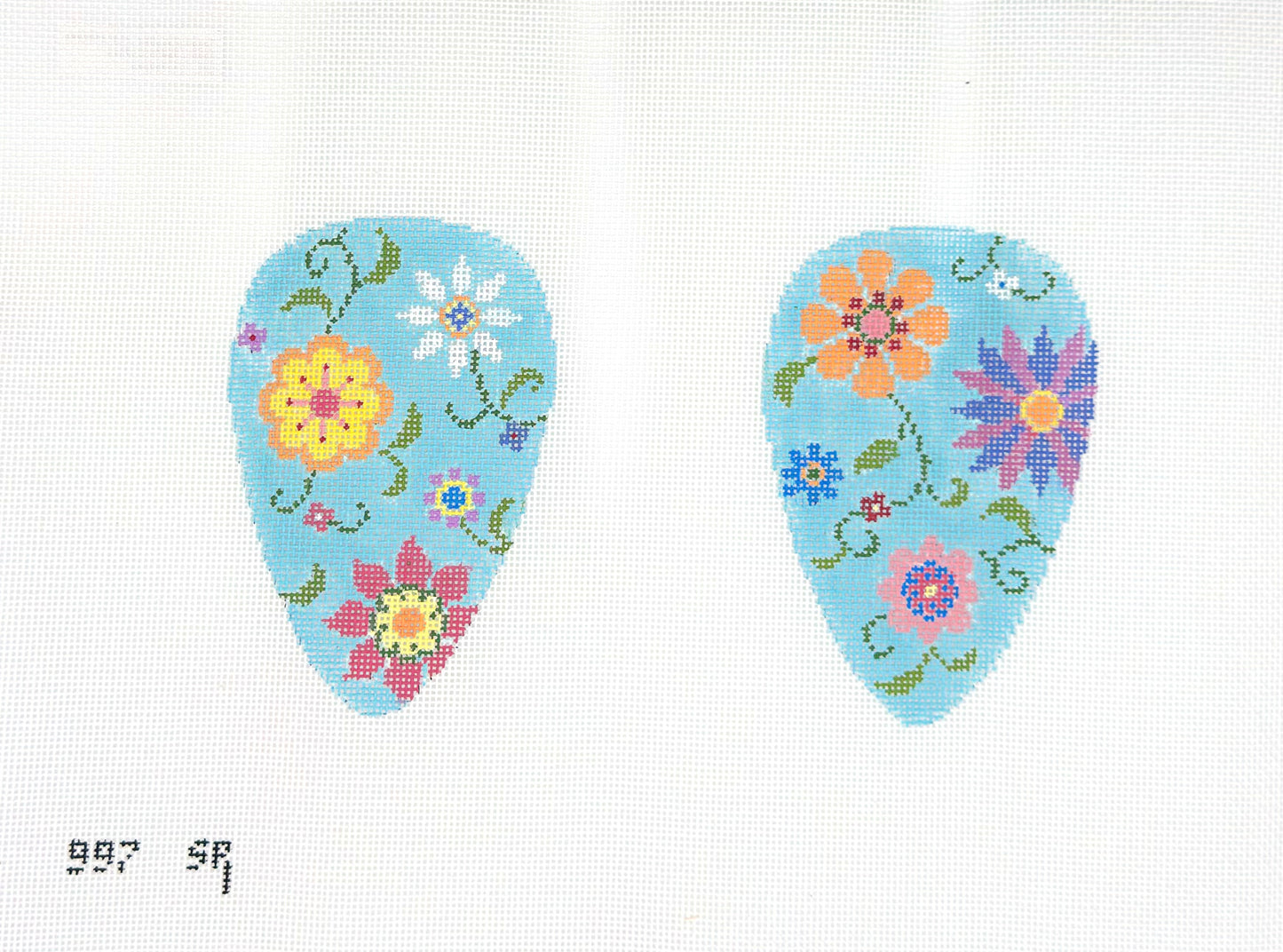 Susan Roberts Needlepoint Flower Pops Scissors Case Hand Painted Needlepoint Canvas