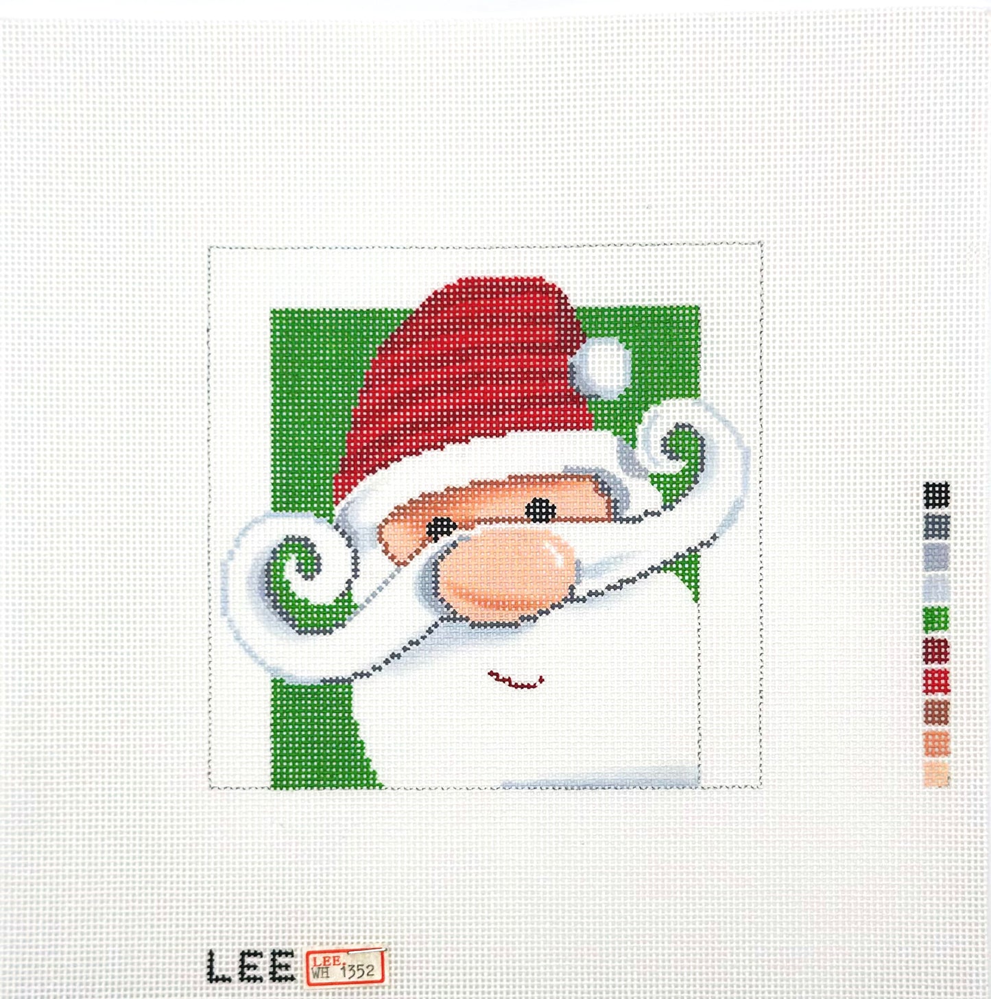 Lee's Needle Arts for Colonial Needle Company Santa #2 Hand Painted Needlepoint Canvas