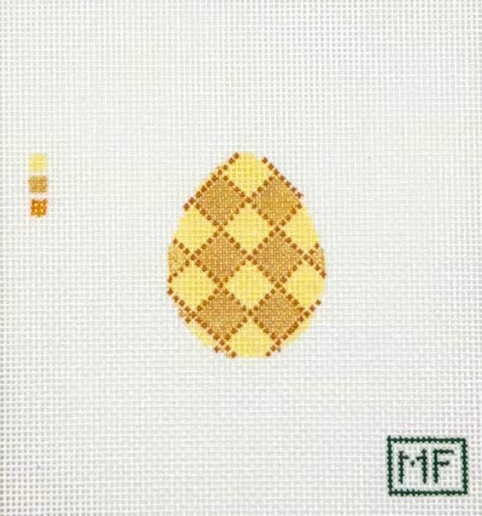 MF Needlepoint Egg Mini - Gold Needlepoint Canvas