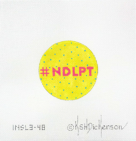 Kate Dickerson Yellow #NDLPT Ornament Hand Painted Needlepoint Canvas