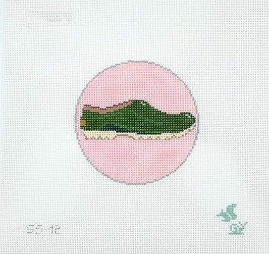 The Squirrel and The Snail for The Gingham Stitchery Garden Icons Clog Needlepoint Canvas