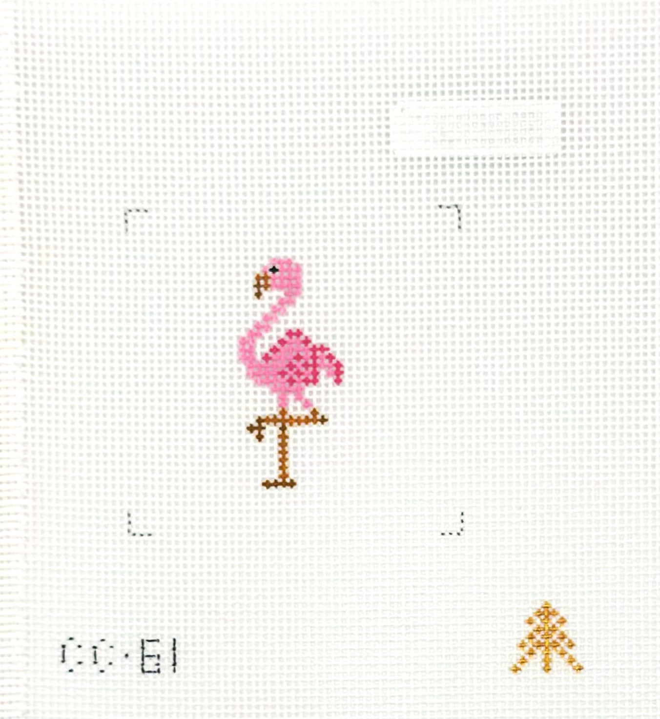 Evergreen Needlepoint Flamingo Cozy Insert Hand Painted Needlepoint Canvas
