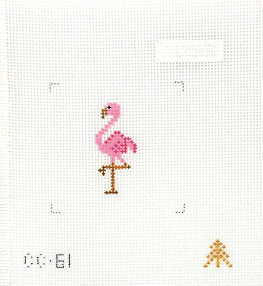 Evergreen Needlepoint Flamingo Cozy Insert Hand Painted Needlepoint Canvas