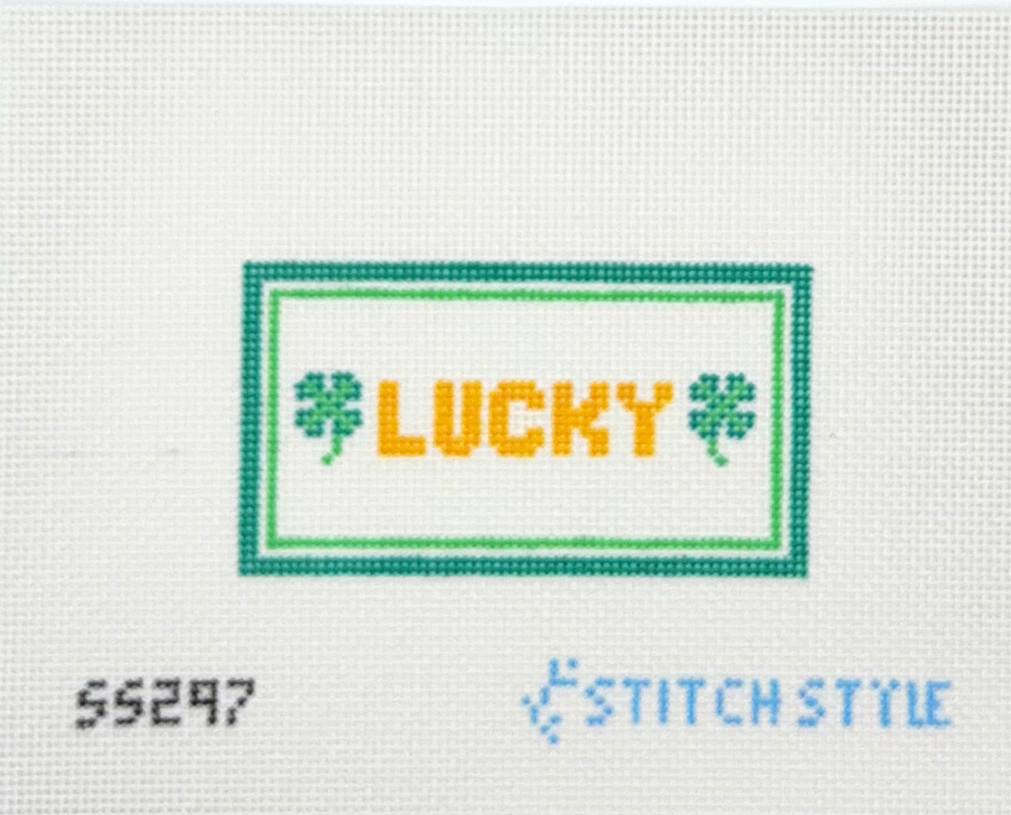Stitch Style Needlepoint Lucky Hand Painted Needlepoint Canvas