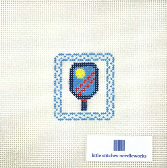 Little Stitches Needleworks Pickleball Patch Hand Painted Needlepoint Canvas