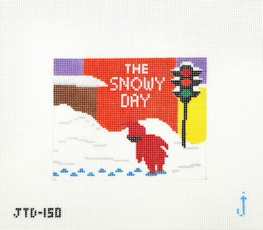 Jessica Tongel Design "Snowy Day" Hand Painted Needlepoint Canvas