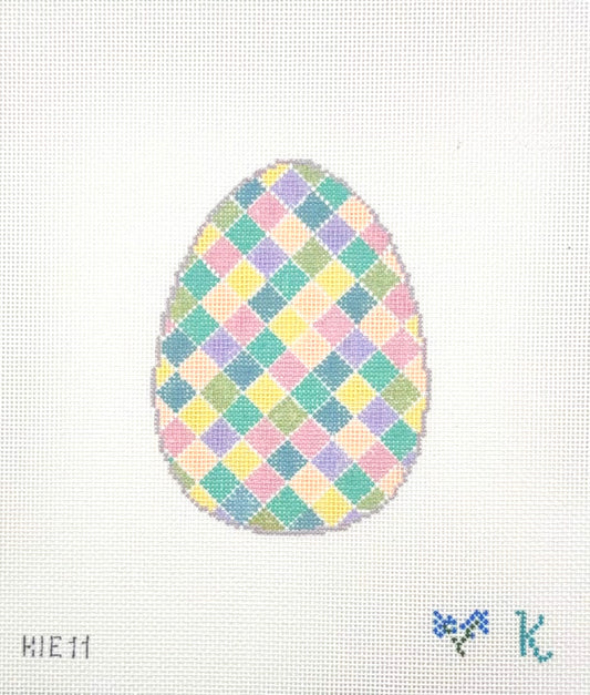Kay Irby for The Collection Designs Pastel Trellis Easter Egg Needlepoint Canvas