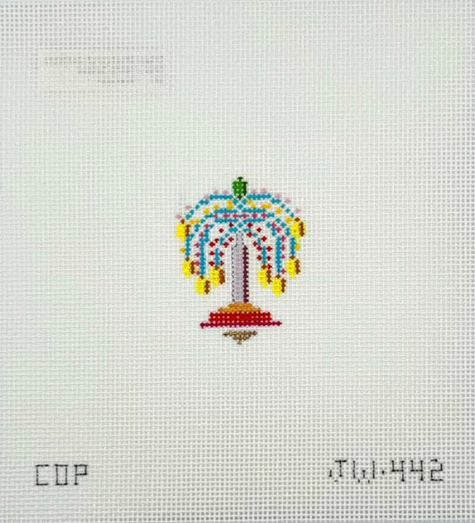 Colors of Praise Jeweled Topiary Ornament Hand Painted Needlepoint Canvas