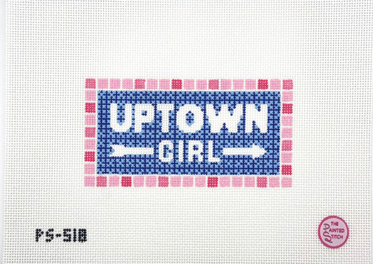 The Painted Stitch Uptown Girl Hand Painted Needlepoint Canvas