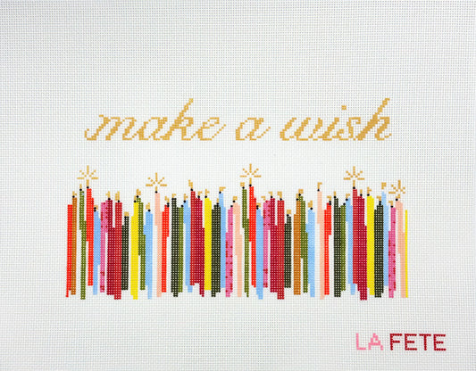 La Fete Needlepoint Make A Wish Pouch Hand Painted Needlepoint Canvas