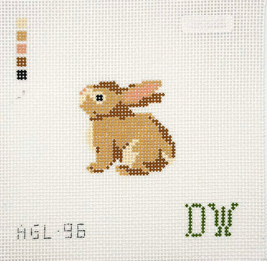 Dogwood Needlepoint Bunny Rabbit Mini Hand Painted Needlepoint Canvas