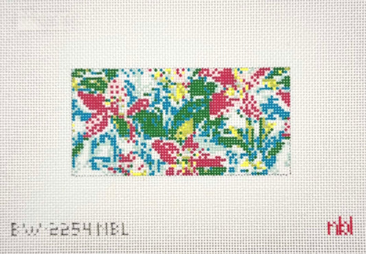 Needlepoint by Laura for Blue Waters Needlepoint Sunnies Pink Floral Needlepoint Canvas