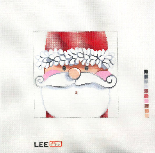 Lee's Needle Arts for Colonial Needle Company Santa #1 Hand Painted Needlepoint Canvas