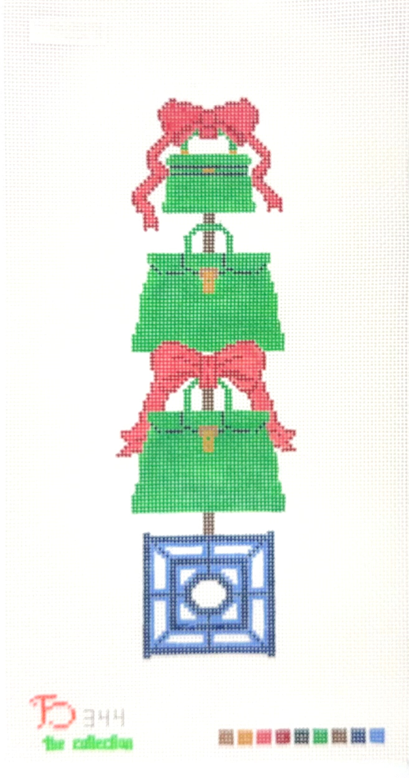 Froopy Designs for The Collection Birkin Topiary Hand Painted Needlepoint Canvas