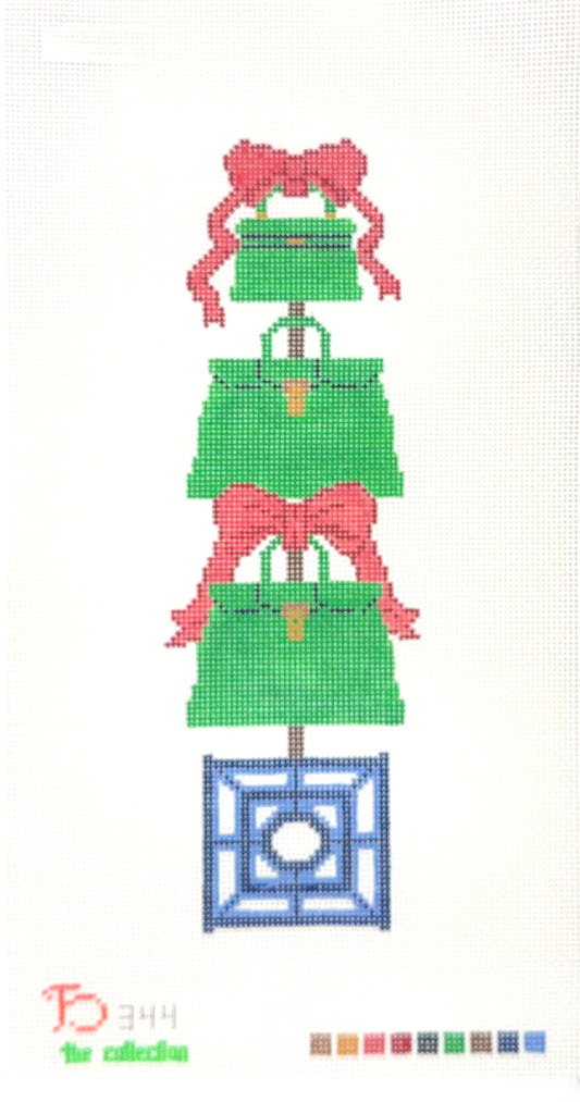 Froopy Designs for The Collection Birkin Topiary Hand Painted Needlepoint Canvas