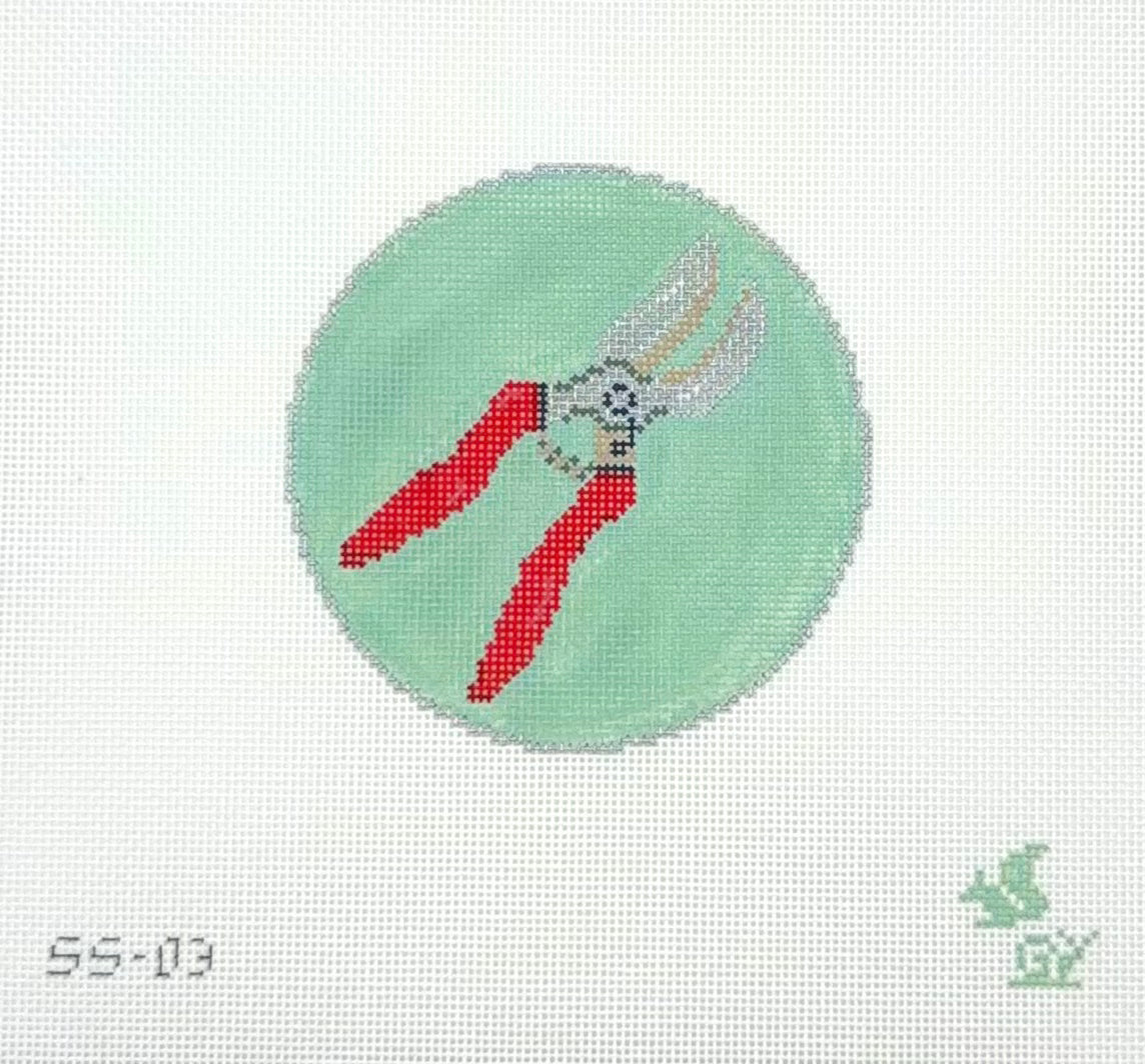 The Squirrel and The Snail for The Gingham Stitchery Garden Icons Clippers Needlepoint Canvas