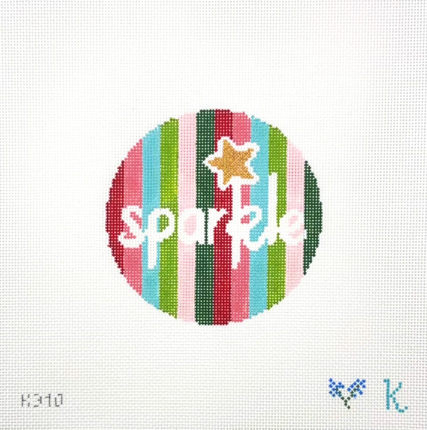 Kay Irby for The Collection Designs Sparkle Hand Painted Needlepoint Canvas